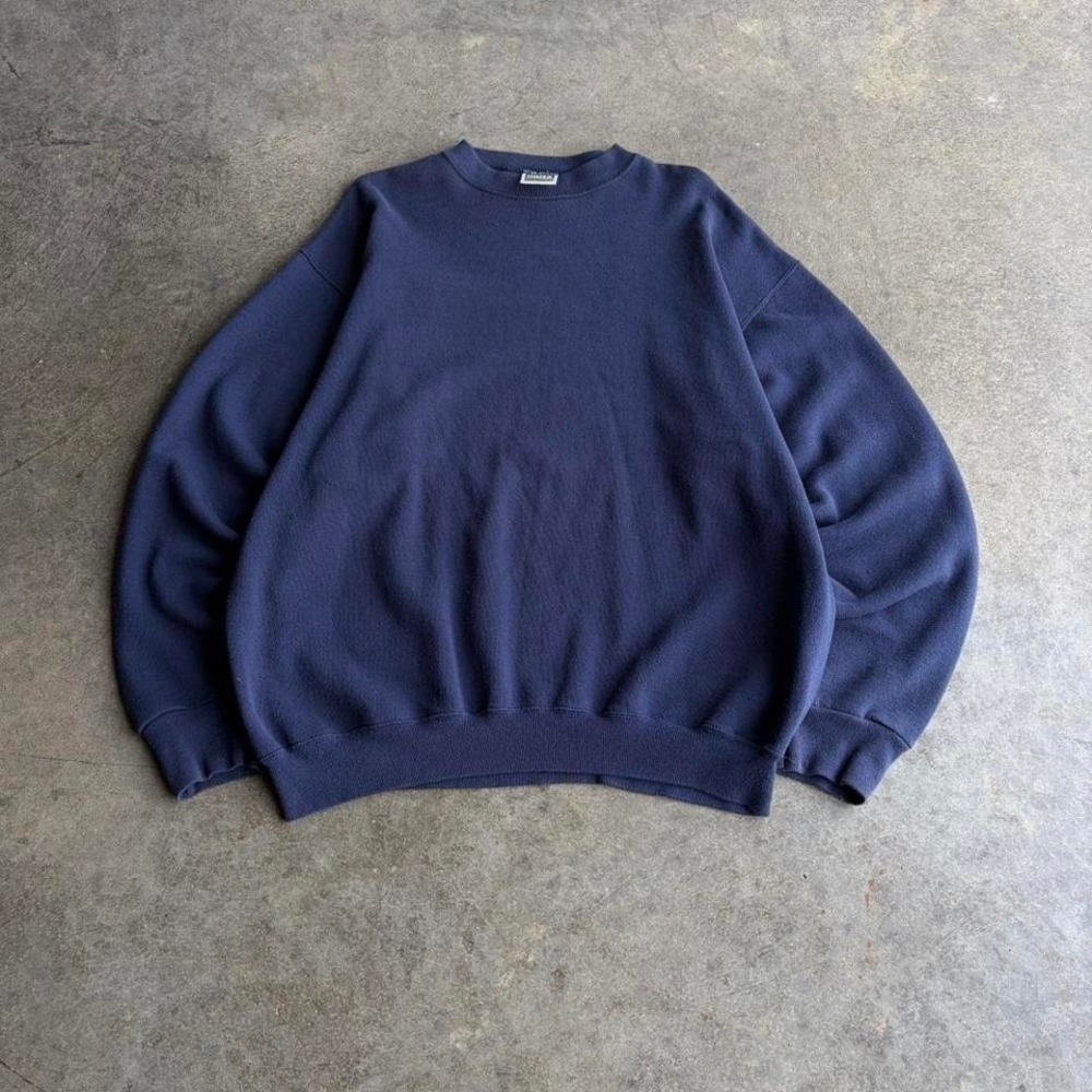 90s tultex blank‎ navy crewneck